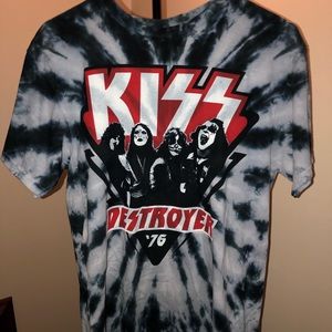 Vintage tie dye KISS shirt